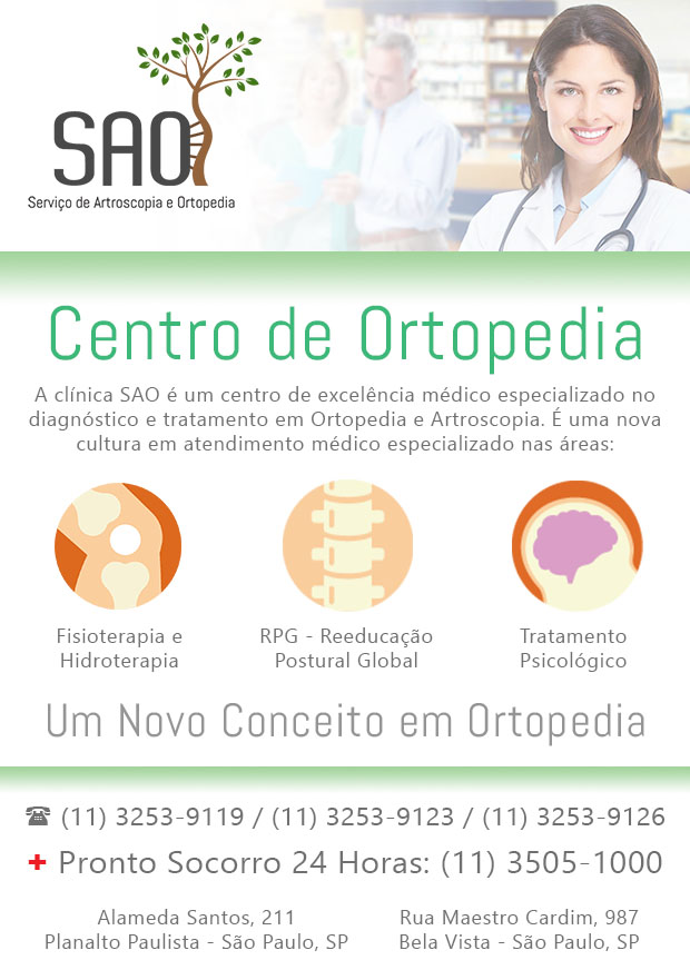 SAO Servio de Artroscopia e Ortopedia - Pronto Socorro no Jardim Marajoara, So Paulo