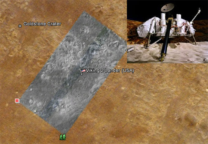  Sonda Viking II Coordenadas de pouso no Planeta Marte