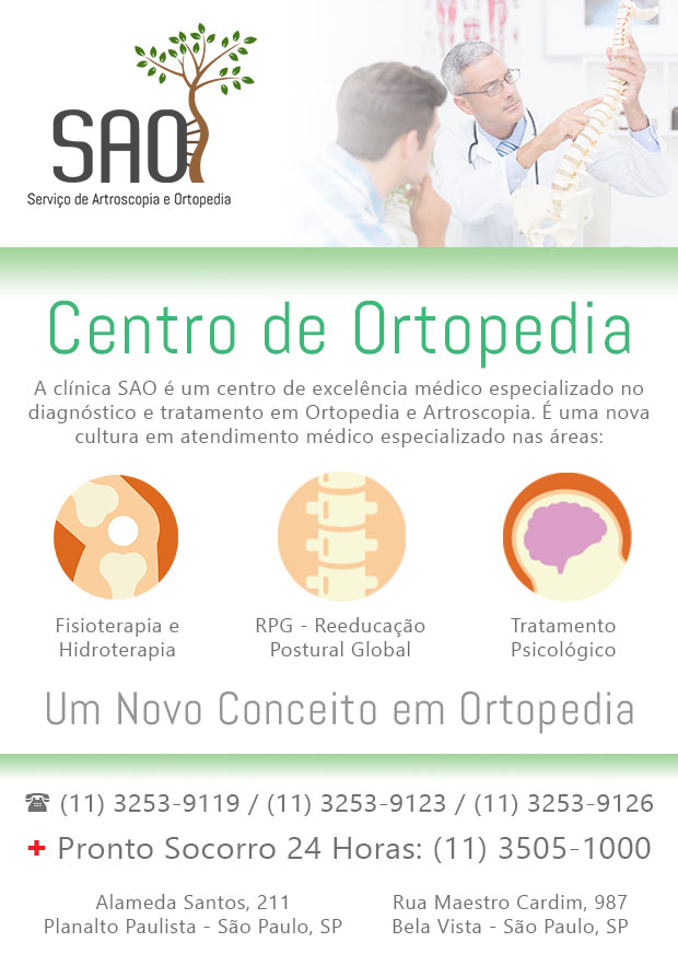 SAO Servio de Artroscopia e Ortopedia no Ipiranga, So Paulo