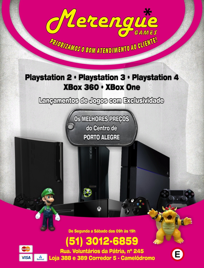 Venda de Games no Centro de Porto Alegre, consoles e acessrios, Xbox, Playstation